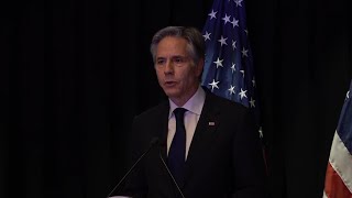 US Secretary of State Blinken on Chinas support for Russia tension in MidEast and TikTok [upl. by Onairelav]