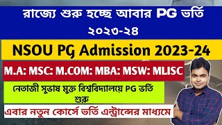 NSOU PG Admission 202324  NSOU PG Eligibility Courses Fees Netaji Subhas Open University PG [upl. by Airdnna754]