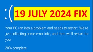 USAUK 19 July 2024  Fix for GLOBAL Computer Crashes  Blue Screen of Death Windows Microsoft [upl. by Suelo232]