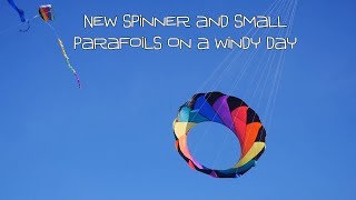 Small parafoil kites and a new spinner [upl. by Elehcar]