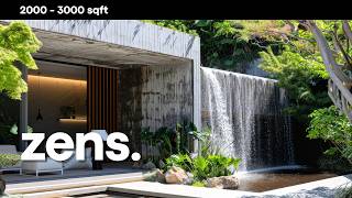 Designing a Modern Zen House with Waterfall Japanese Garden and a Beautiful Minimalist Interiors [upl. by Jessen6]