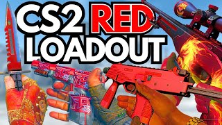 The BEST RED Inventory for CS2 BUDGET Red Themed Skins Loadout [upl. by Euqirrne]