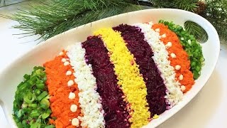 СЕЛЕДКА ПОД ШУБОЙ Салат секреты приготовления Как легко украсить салат Salad with Herring [upl. by Scheers]