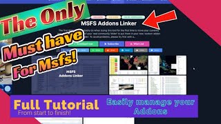 Msfs2020Addon linker guide for beginnersThis is the BEST app to manage your addons Hands Down [upl. by Monetta]