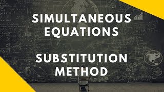 simultaneous equations substitution [upl. by Ezeerb]