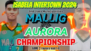 Bakbakan sa Game 2 Mallig laban sa Aurora  Isabela intertown championship [upl. by Gavrah296]