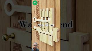 Wooden door autolock  Wooden AutoLock woodworking woodwork shorts [upl. by Nosmoht]