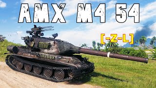 World of Tanks AMX M4 mle 54  4 Kills 10K Damage [upl. by Lorsung]