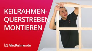 💡 So baut ihr einen Keilrahmen mit Querstreben zusammen [upl. by Aleedis]