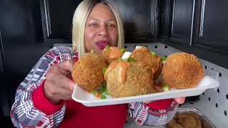 How To Make Louisiana Fried Boudin Balls and Spicy Cajun Sauce  Cook With Me  Easy Recipes [upl. by Ennovi]