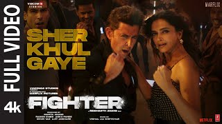 FIGHTER Sher Khul Gaye Full Video Hrithik Deepika VishalSheykhar Benny Shilpa Kumaar [upl. by Eiser]