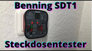 Steckdosentester Benning SDT 1  Elektroinstallation überprüfen  FITester RCD Test [upl. by Anola]