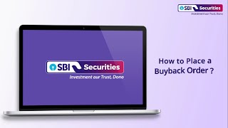 How to place a Buyback Order through SBI Securities Web Platform [upl. by Wahlstrom]