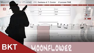 Moonflower Flor de Luna  Santana  Guitar Backing Track [upl. by Asined]