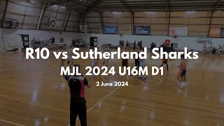 2024 MJL U16 D1 R10 vs Sutherland Sharks [upl. by Adehsor]