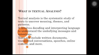 Textual Analysis in Research [upl. by Ramaj]