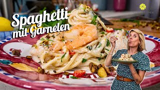 Spaghetti mit Garnelen und Zitrone  in nur 15 Minuten  Felicitas Then [upl. by Andert]