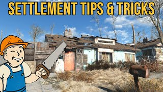 Fallout 4 Settlement Building Tips and Tricks NO MODS [upl. by Nedda950]