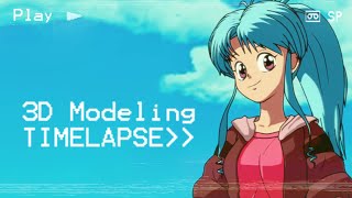 Botan 3D Modeling Time Lapse in Blender [upl. by Rezal]