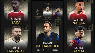 Ballon Dor 2024 Nominees Announced  Performance Of The Nominees In The Year Under Review  56 [upl. by Anitsud]