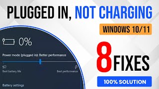 Laptop Battery Not Charging  Plugged In Not Charging Solution  8 Fixes [upl. by Mccafferty806]