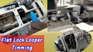 Flat Lock machine Looper Belt Timing SettingSewing tutorial  How to setting Flatlock machine [upl. by Yenahs]