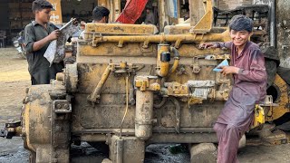 Komatsu Dozer Engine Seized Due to Dirt  Complete Restoration [upl. by Anaahs726]