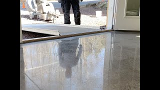 Concrete Polishing From Start To Finish  10 Step Grind [upl. by Elyr]