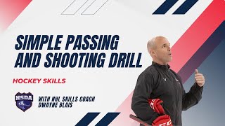 PRO HOCKEY TRAINING Simple Passing and Shooting Drill [upl. by Nivej]