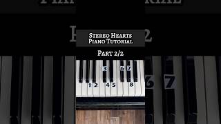 Stereo Hearts Part 22 Piano Tutorial shorts [upl. by Orian]