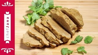 Easiest homemade seitan vegan steak  make vegan meat from scratch [upl. by Elleral]