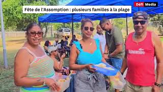 Fête de lAssomption  des familles se réunissent à la plage [upl. by Ecyned]