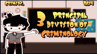 3 PRINCIPAL DIVISION OF CRIMINOLOGY [upl. by Eikcir382]