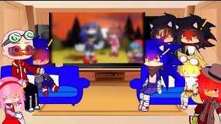 Sonic Characters react to different exes  part 15  Xanthus  Credits in desc [upl. by Rahm]