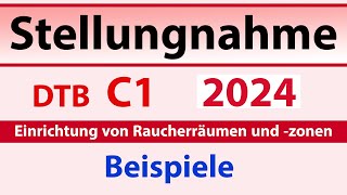 Stellungnahme DTB C1  Brief schreiben  Beispiele [upl. by Munafo]