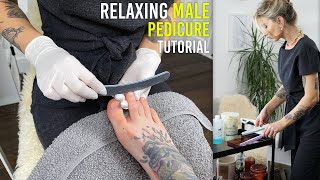 The Most Relaxing Male Pedicure Tutorial Ever [upl. by Marie-Jeanne]