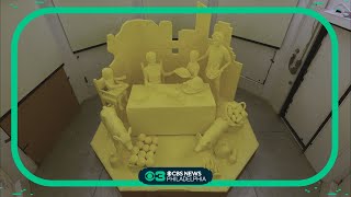 2024 Pennsylvania Farm Show 1000pound butter sculpture revealed [upl. by Etnaihc]