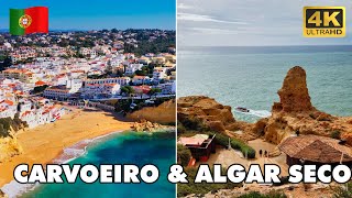 CARVOEIRO amp Algar Seco  FULL Coastal Walk 🚶 to Benagil Caves  Algarve 🌞 Portugal 🇵🇹 [upl. by Strang]