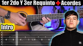 Intro  Junior H  Tutorial Guitarra  1er 2do y 3er Requinto  Acordes  TABS [upl. by Ches]