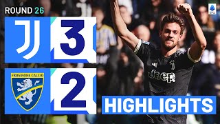 JUVENTUSFROSINONE 32  HIGHLIGHTS  Juve wins it with the last kick of the game  Serie A 202324 [upl. by Barrett]