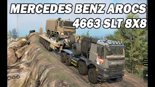 mercedes benz Arocs 4663 SLT 8x8 SnowRunner mod [upl. by Ahsiekyt]