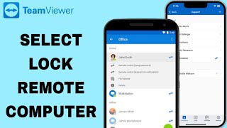 How To Select Lock Remote Computer On TeamViewer App [upl. by Pierro]