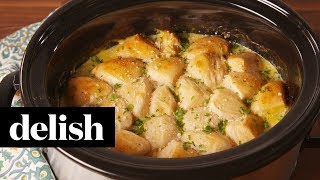 CrockPot Chicken amp Dumplings  Delish [upl. by Droffig]