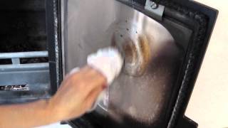 How to easily clean a wood burning stove glass window [upl. by Parette]