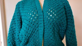 StepbyStep Crochet Hexagon Cardigan Tutorial for BeginnersPART 2 [upl. by Marlen]