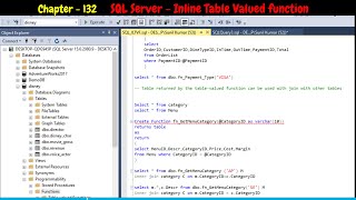 SQL Server  In line Table valued Function [upl. by Ojybbob]