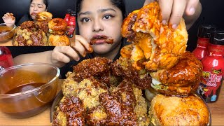 SAMYANG EXTREMELY SPICY SAUCE CHALLENGE WITH CHICKEN AND CHICKEN BURGERS 🍔 SPICY FOOD CHALLENGE 🥵 [upl. by Delacourt161]