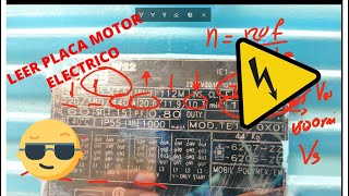 🧐¿Cómo LEER UNA PLACA CARACTERÍSTICA de un motor Eléctrico  teslamatic [upl. by Allisurd]