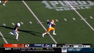 UTEP SICK Fake QB Sneak Trick Play vs Fresno State  2021 College Football  2021 New Mexico Bowl [upl. by Adnolor209]