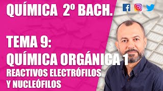 Química orgánica 1  Tema 9  Química 2 Bachillerato  Reactivos nucleófilos y electrófilos [upl. by Ilene]